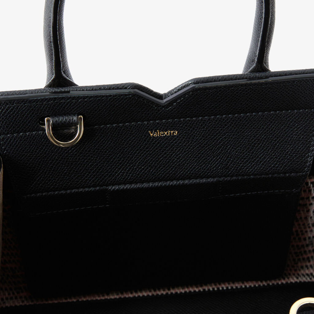 Milano Flower Pibiones Two Handles Mini Bag -  - Tessuto Pibiones Fiore/Vitello Millepunte Soft - Valextra - 6