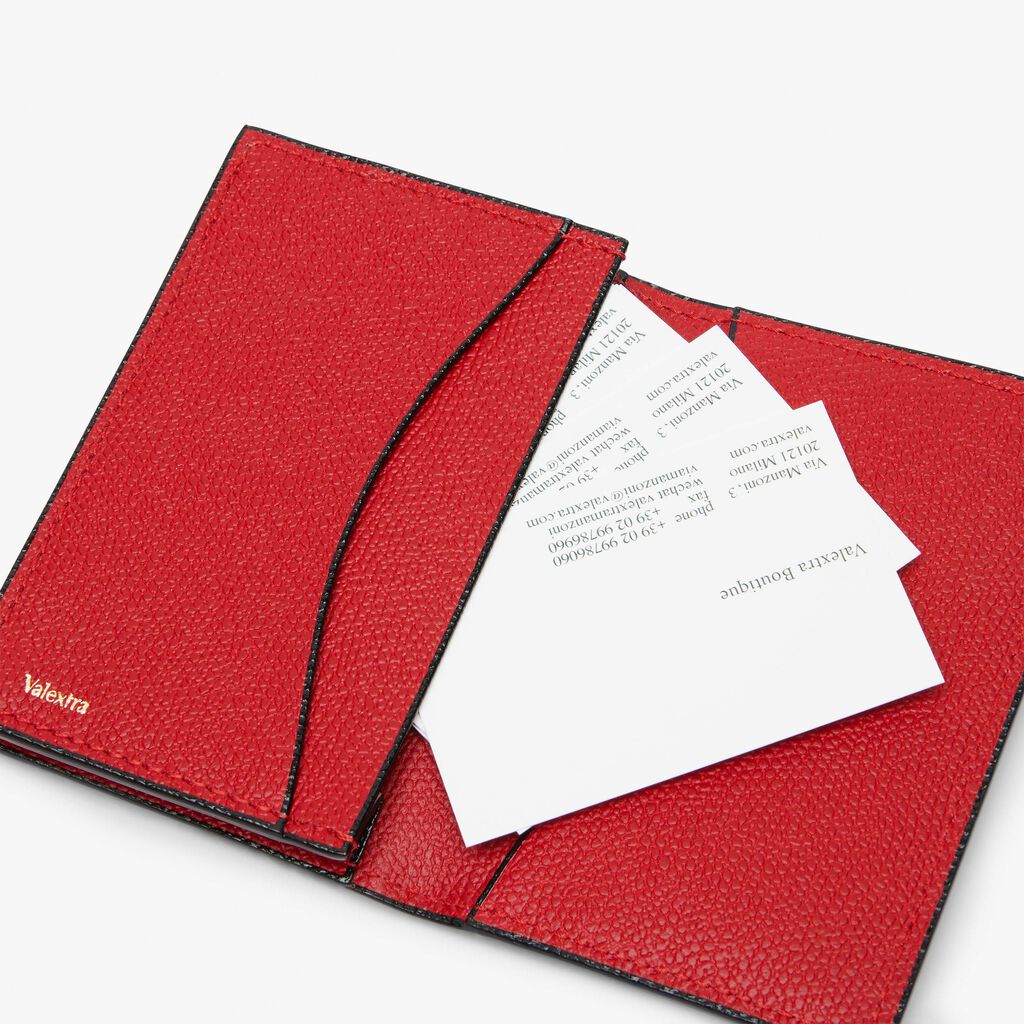 Card Case Onda - Red - Vitello VS - Valextra - 2