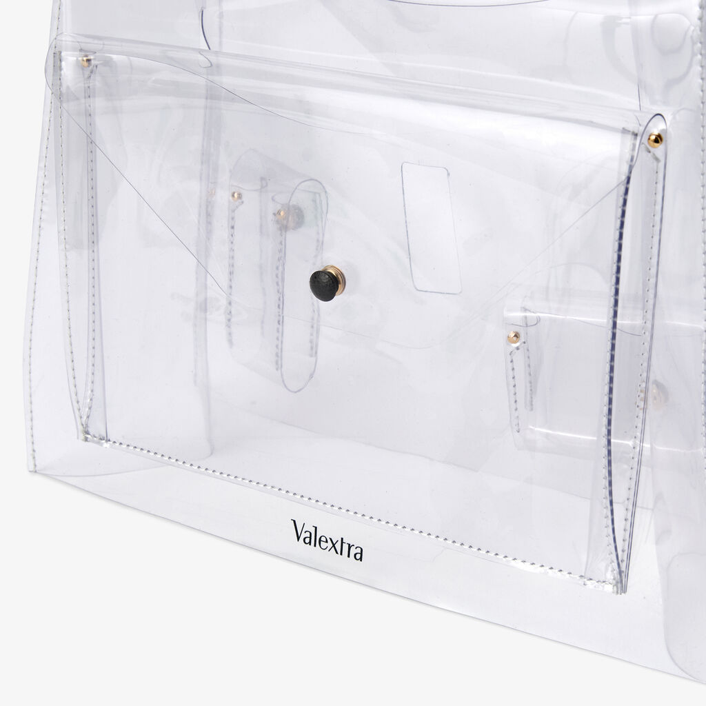 Raincoat with Pocket Iside Medium - Transparent - Recyclable Ecoline Sheer - Valextra - 4