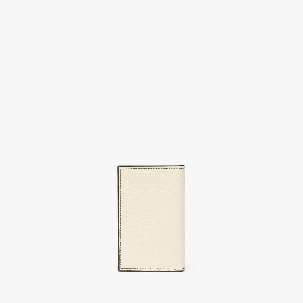 Card Case Onda - Pergamena White/Black - Vitello VS - Valextra - 4