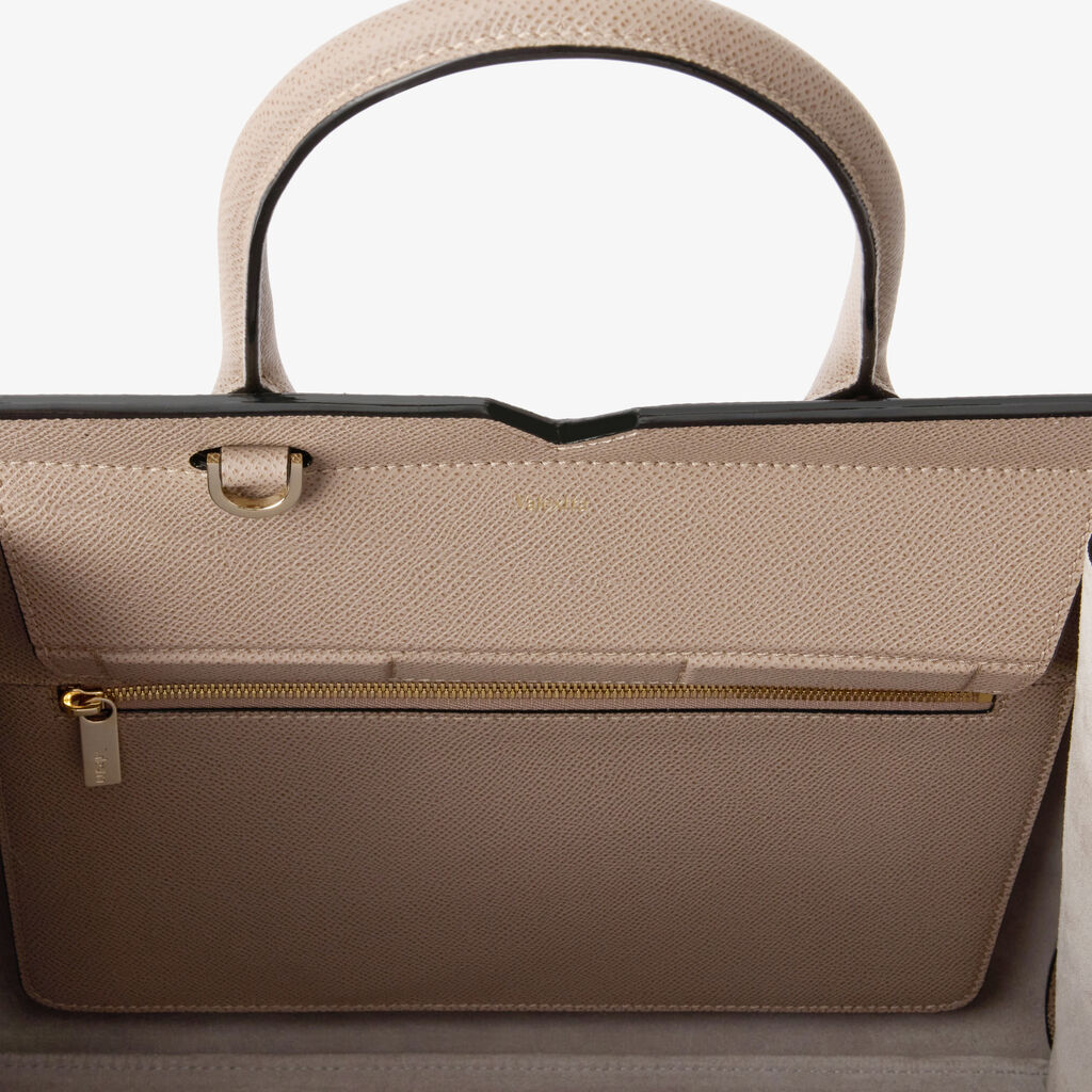 Milano Two Handles Medium Bag - - Vitello Millepunte Soft - Valextra - 6