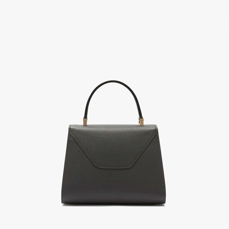Iside Top handle mini bag - Smokey Grey - Millepunte calf leather - Valextra - 6