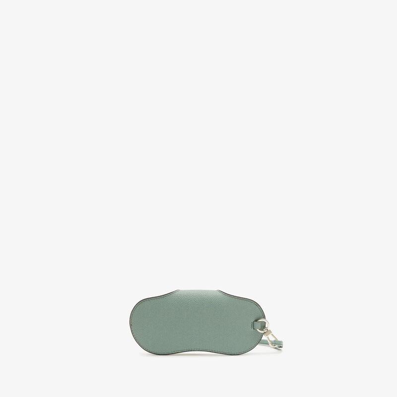 Glasses Case With Lanyard - Eucalyptus Green - Millepunte calf leather - Valextra - 4
