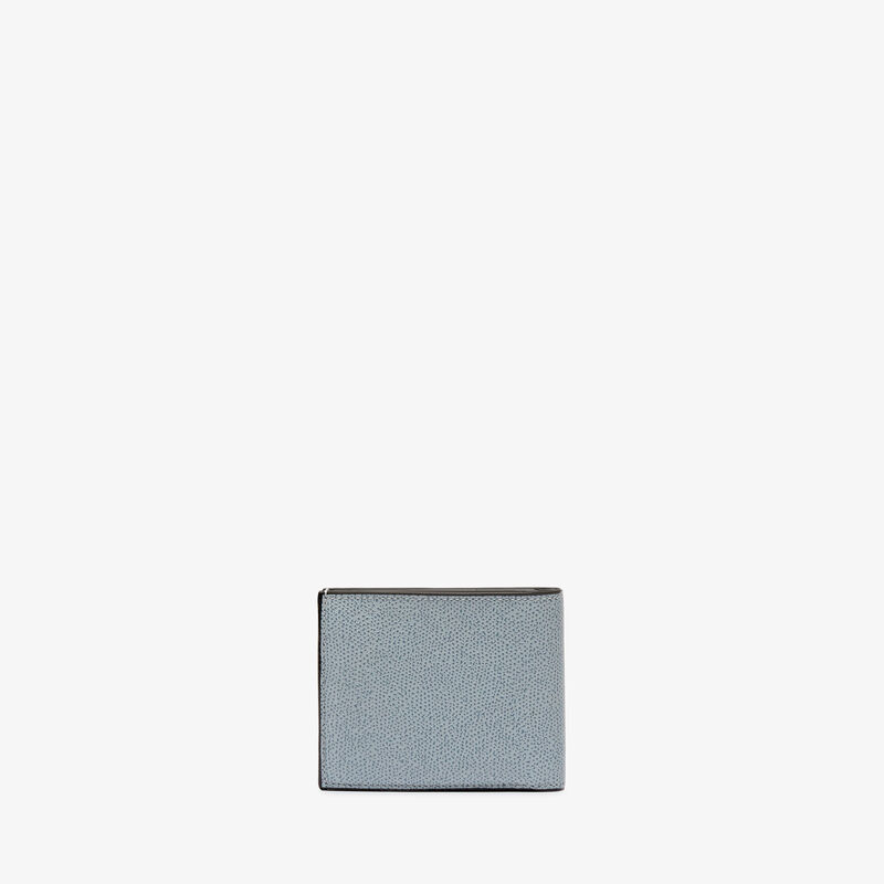 Wallet 4Cc With Coin Holder - Niagara Blue - Millepunte calf leather - Valextra - 3