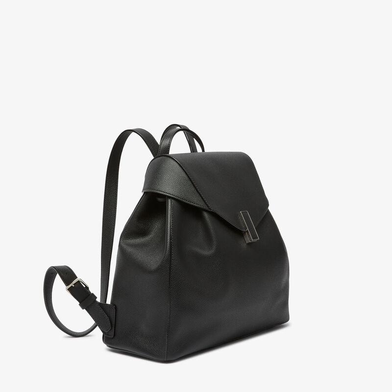 Iside Medium Backpack - Black - Millepunte Soft calf leather - Valextra - 6