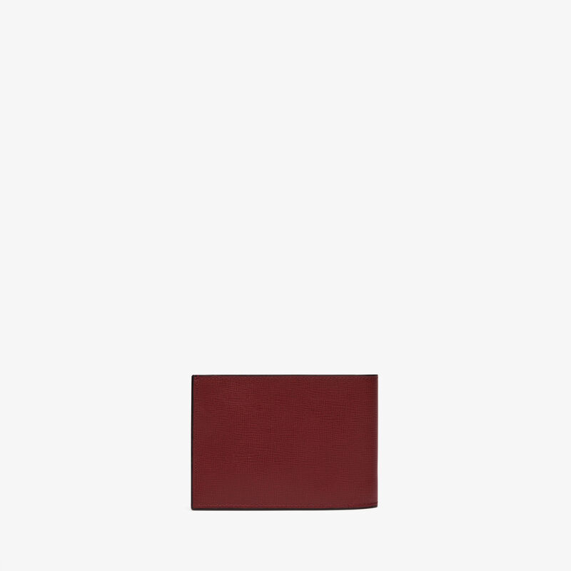 Bifold 14cc Wallet - Marasca Red - Pav&egrave; calf leather - Valextra - 3
