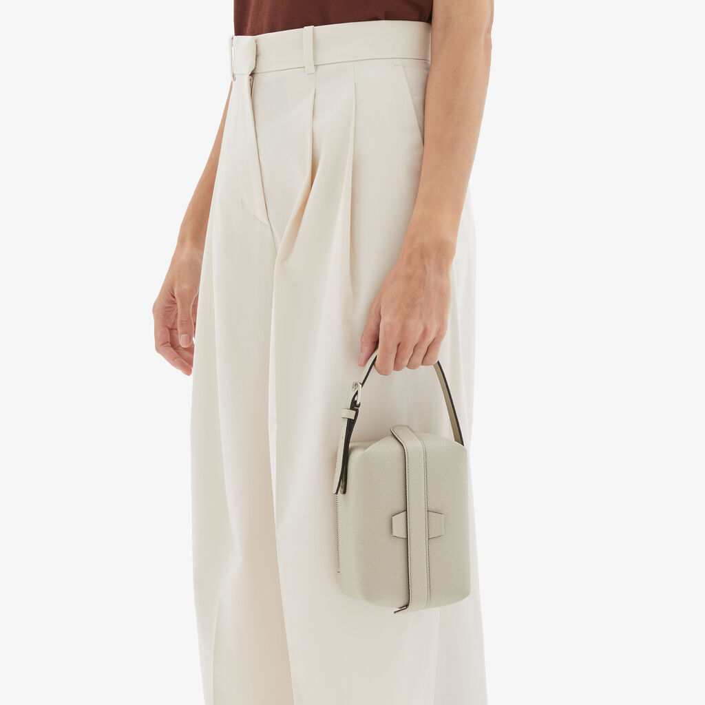Tric Trac Bag - Linen Grey - Vitello VS - Valextra - 2