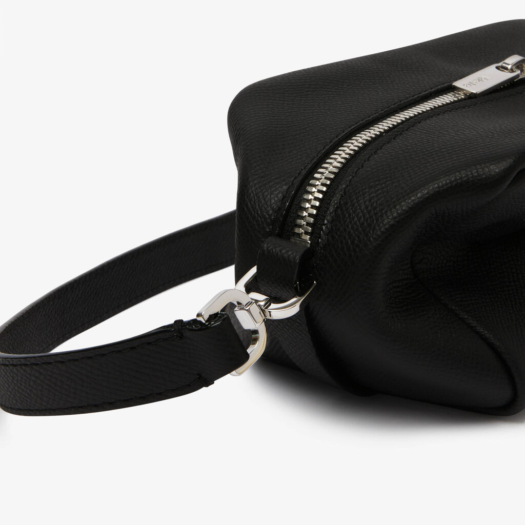 Origami Crossbody Mini Bag - Black - Vitello Millepunte Soft - Valextra - 5