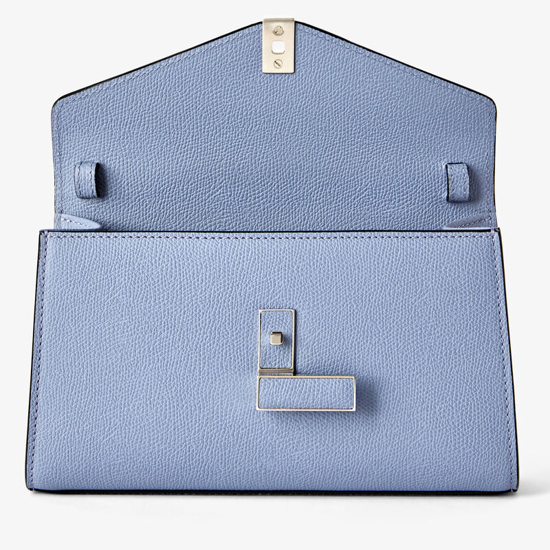 Iside T&igrave;n Top Handle Bag - Hydrangea Blue - Millepunte calf leather - Valextra - 6