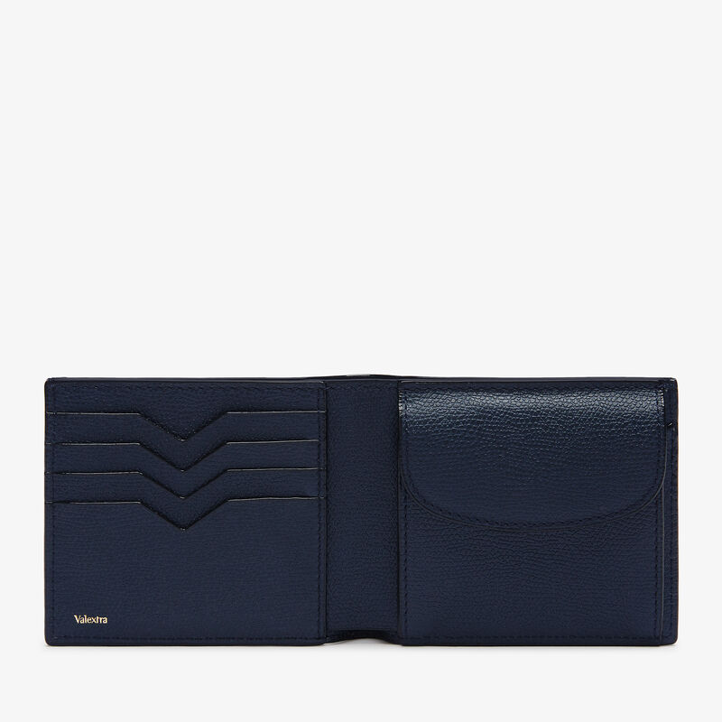 Wallet 4Cc With Coin Holder - Dark Blue - Millepunte calf leather - Valextra - 4