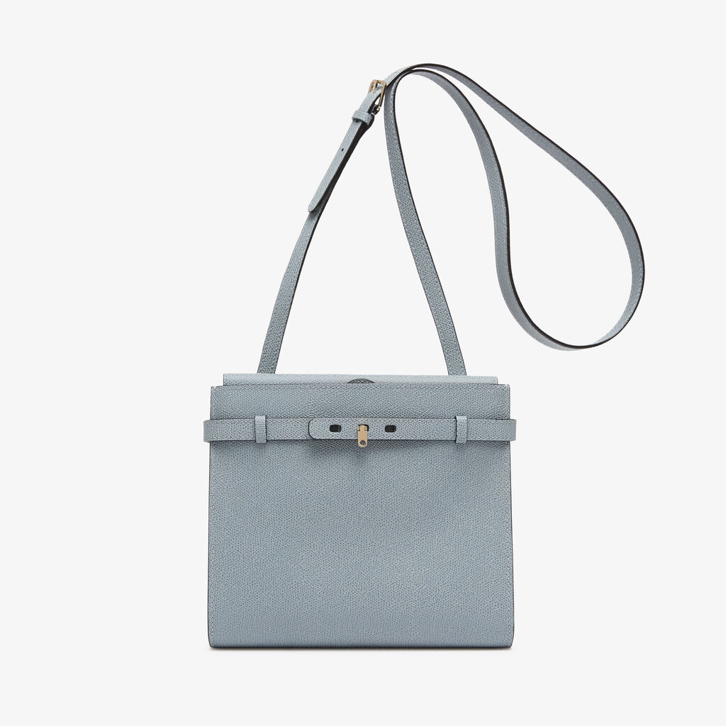 Borsa a tracolla Brera B-tracollina - Blu Niagara - Vitello VS - Valextra - 1