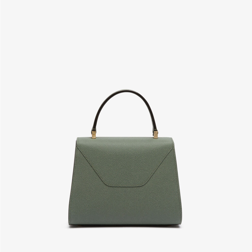 Borsa a Mano Iside Mini - Verde Muschio - Vitello VS - Valextra - 6