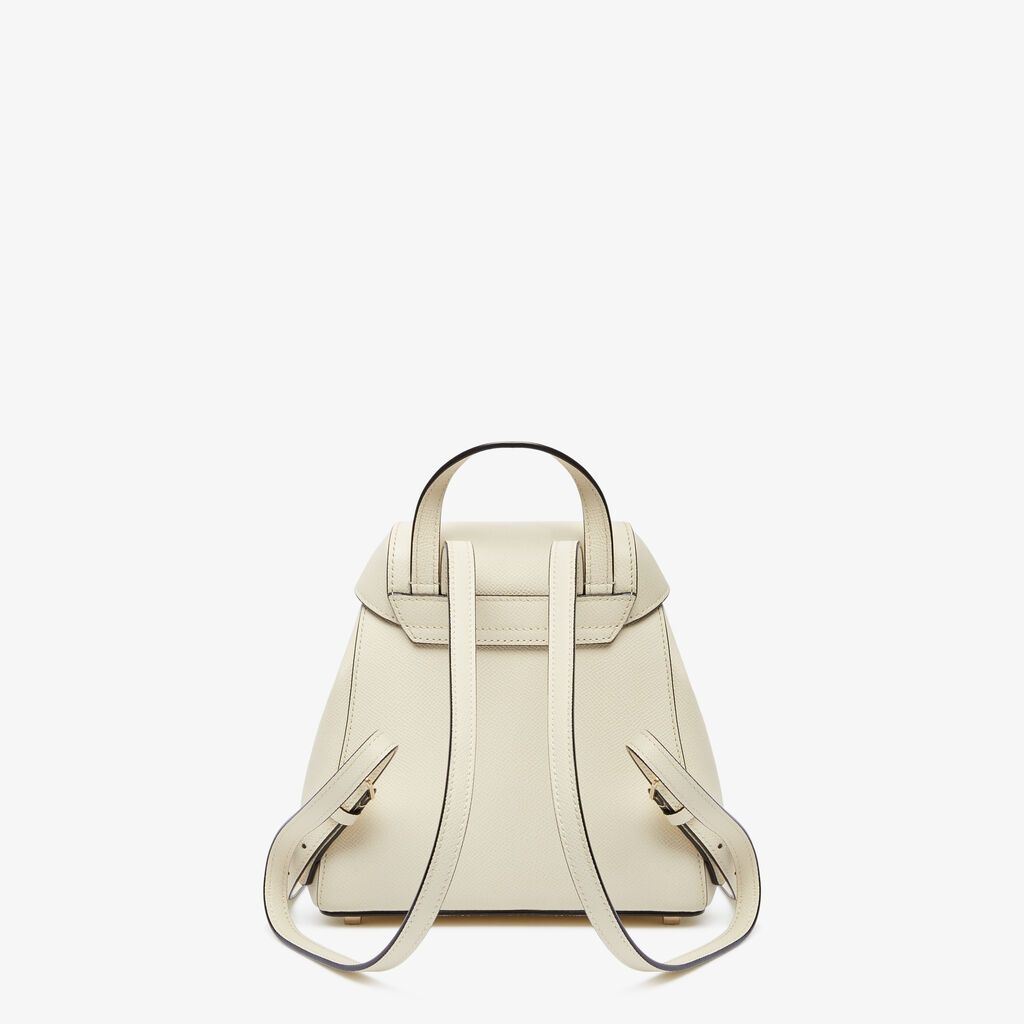 Iside Mini Backpack - Pergamena White - Vitello Millepunte Soft - Valextra - 4