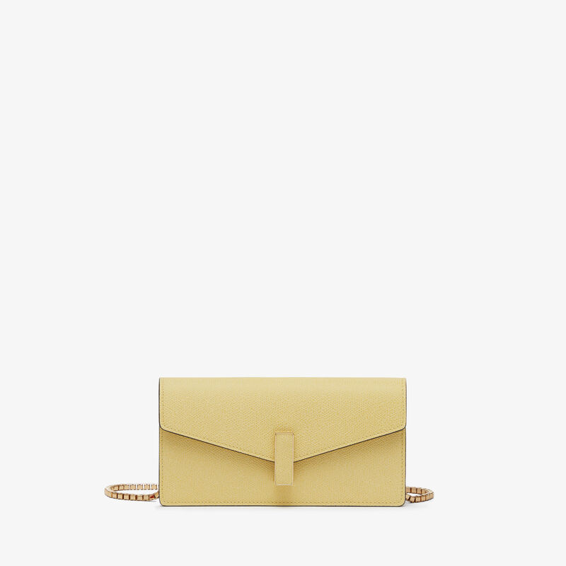 Iside Clutch - Vanilla Yellow - Millepunte calf leather - Valextra - 1