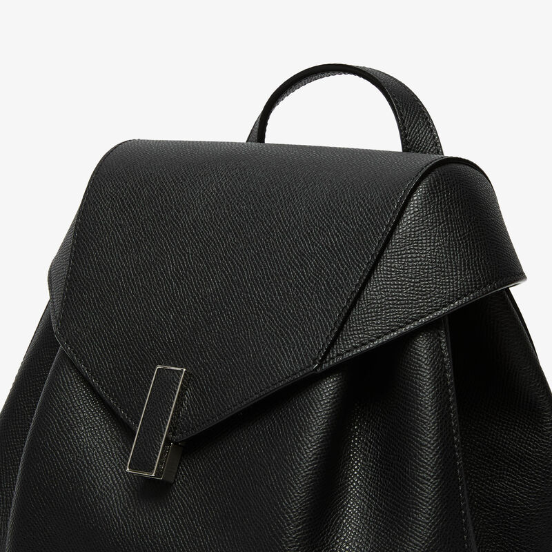 Iside Medium Backpack - Black - Millepunte Soft calf leather - Valextra - 5
