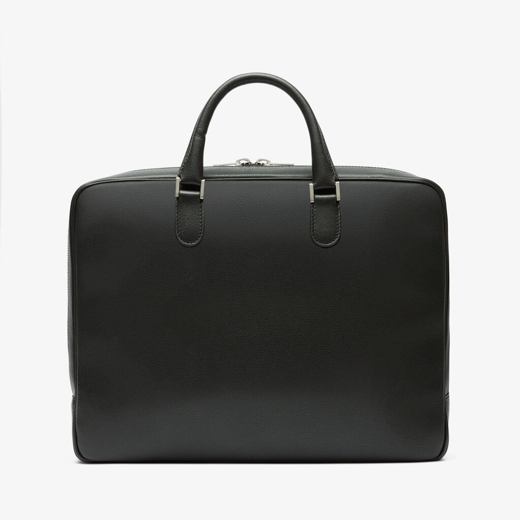 Avietta Briefcase with Zip 24h - Black - Vitello VS - Valextra - 6