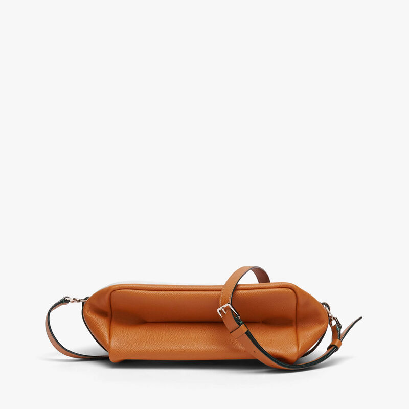 Origami Crossbody Medium Bag - Havana Brown - Millepunte Soft calf leather - Valextra - 7