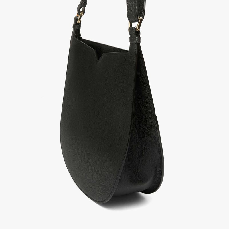 Hobo Weekend Medium Bag - Black - Millepunte calf leather - Valextra - 5