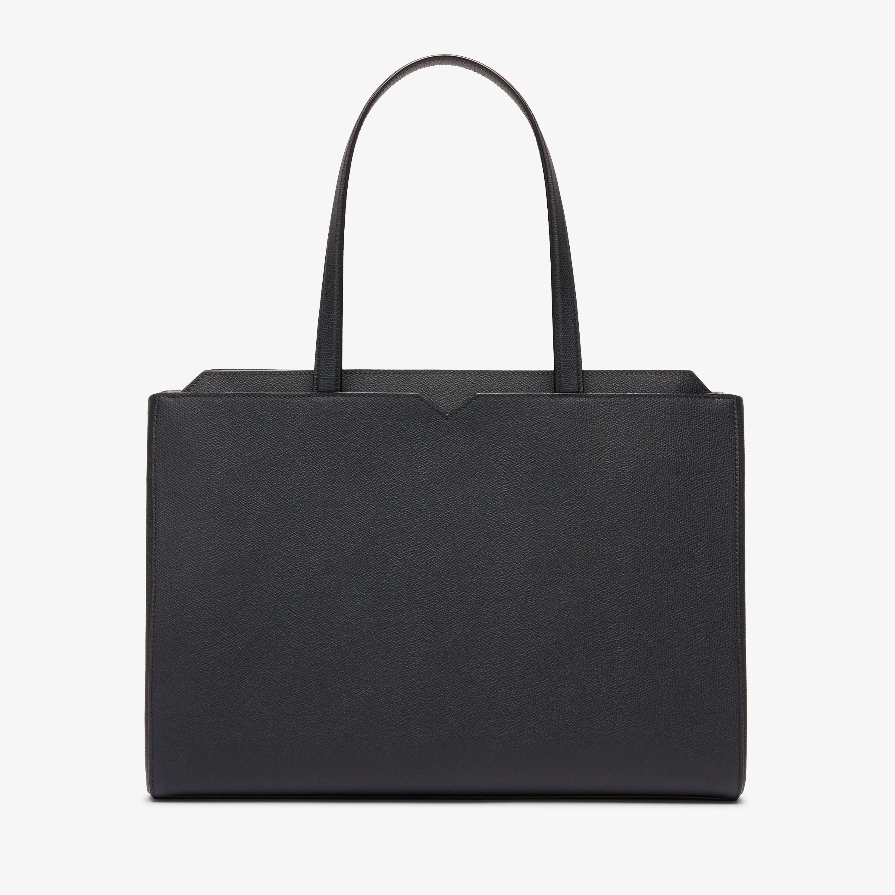 Men's Night Blue Luxury Leather Shopping Bag | Valextra V-Line