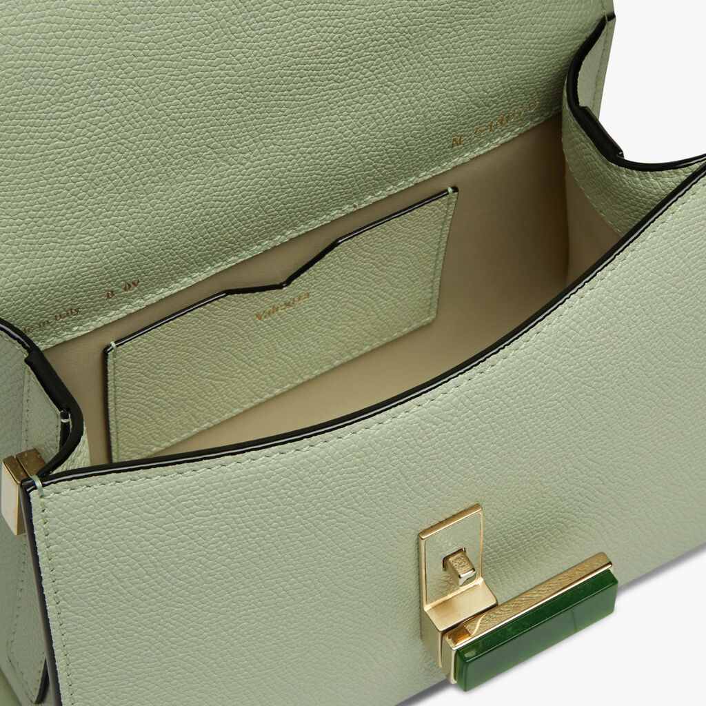 Borsa a tracolla Iside Quarzo Micro - Verde Menta/Verde Smeraldo - Vitello VS - Valextra - 3