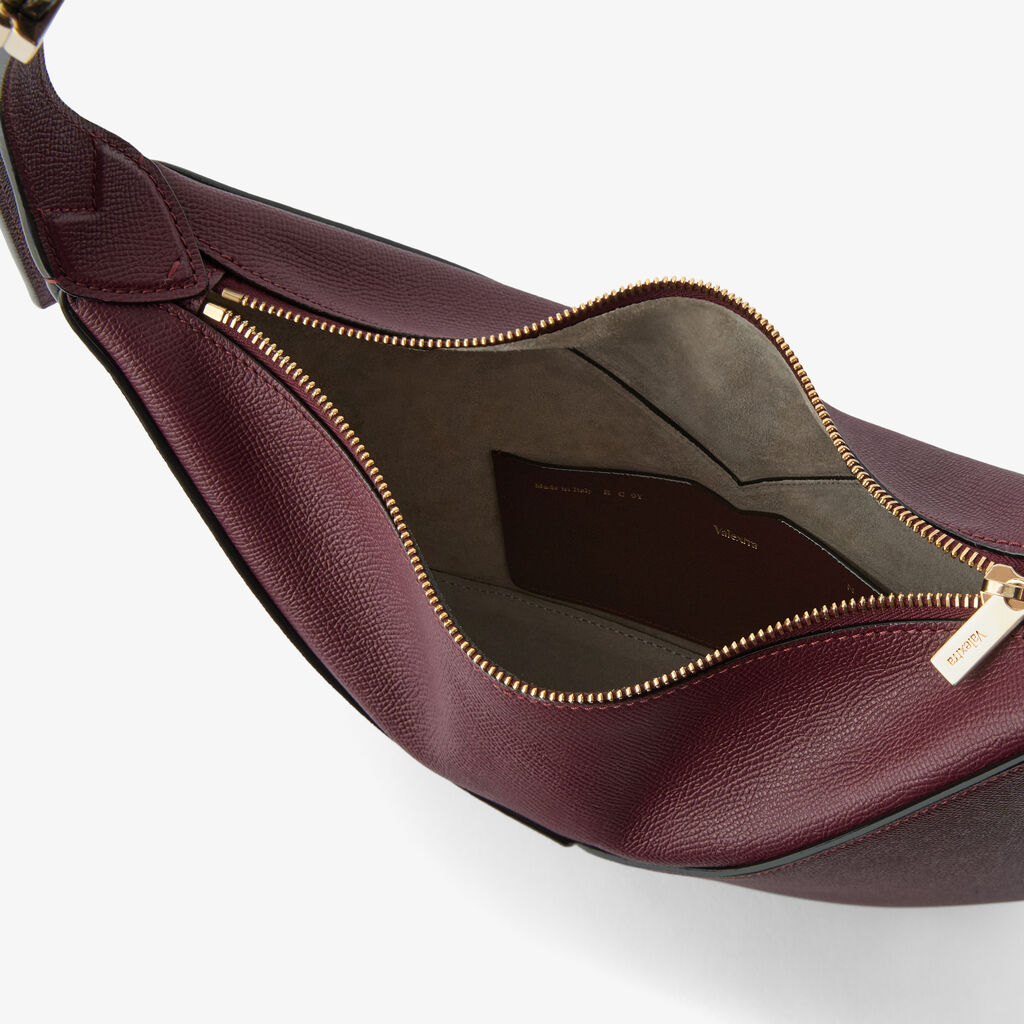 Vivi Hobo Mini Bag - Claret Red - Millepunte Soft calf leather - Valextra - 3