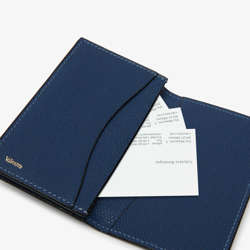 Card Case Onda - Sapphire Blue - Millepunte calf leather - Valextra - 3