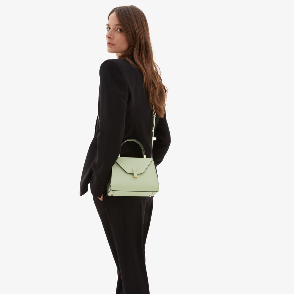 Iside Top Handle Mini Bag - Mint Green - Vitello VS - Valextra - 2