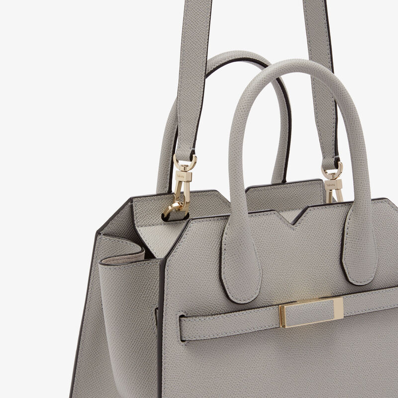 Milano Two Handles Mini Bag - Ash Grey - Millepunte Soft calf leather - Valextra - 4