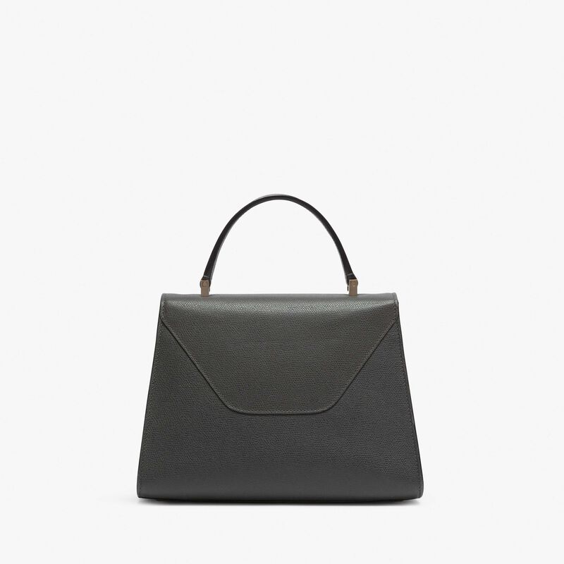 Iside Top handle medium bag - Smokey Grey - Millepunte calf leather - Valextra - 7