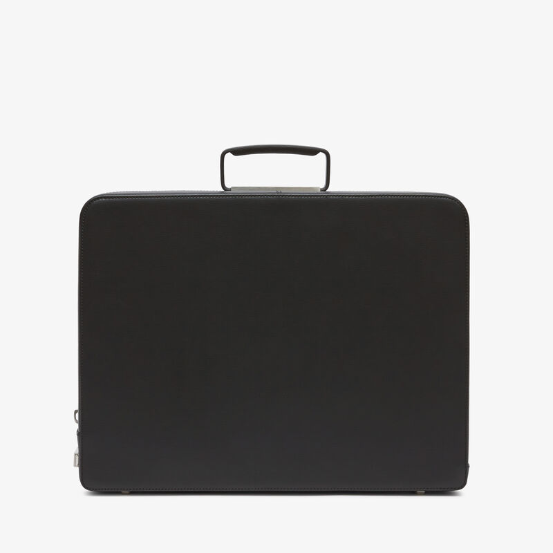 Premier Briefcase 24H - Black - Pavè calf leather - Valextra - 7