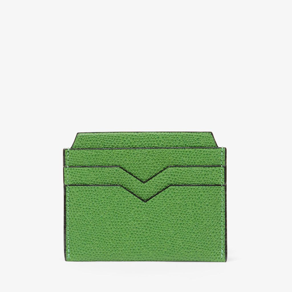 4CC Card Case - Grass Green - Vitello VS - Valextra - 5