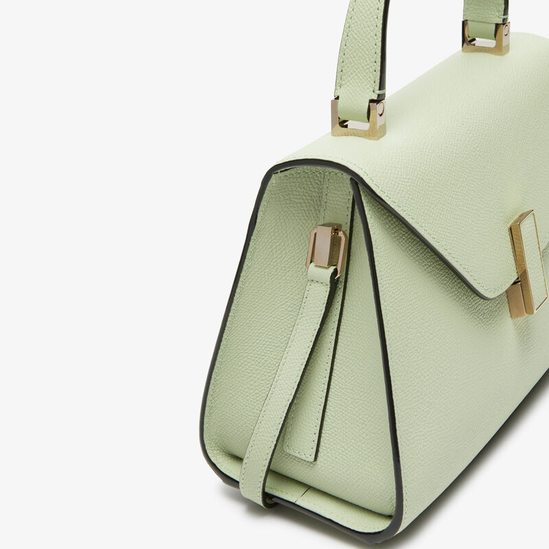 Iside Top Handle Mini Bag - Mint Green - Millepunte calf leather - Valextra - 4