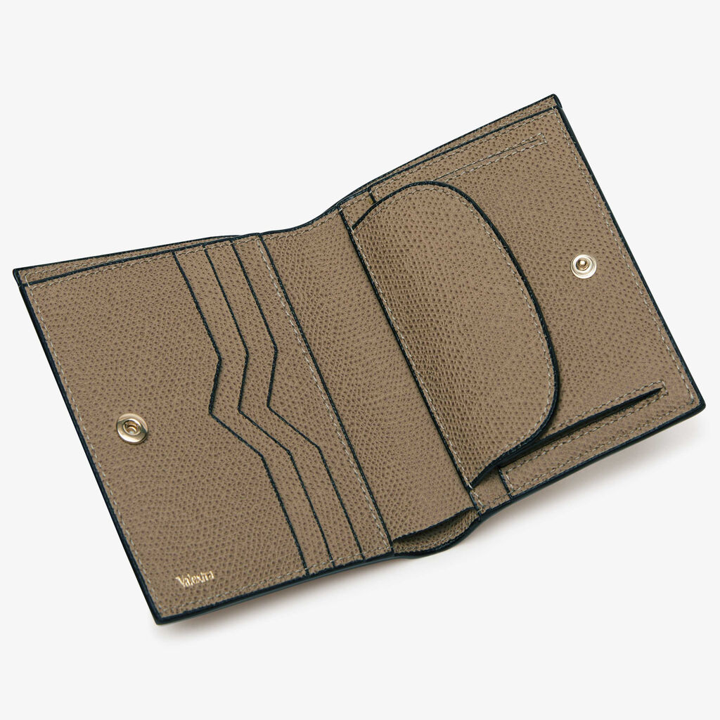 Compact Wallet 3 CC with Coin Purse - Oyster Brown - Vitello VS - Valextra - 2