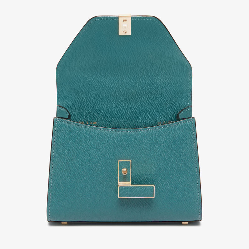 Iside crossbody micro bag - Bottle Green - Millepunte calf leather - Valextra - 7