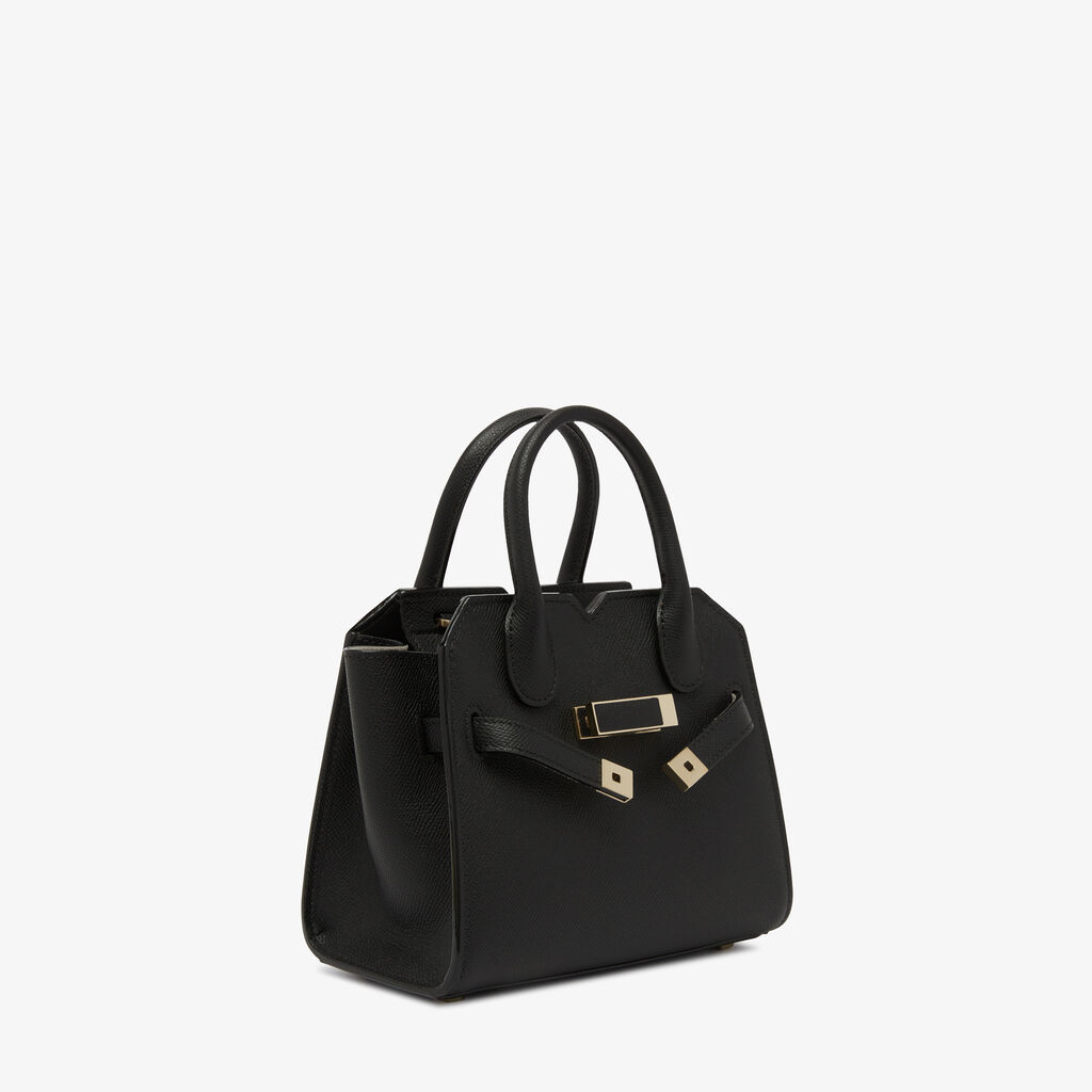 Milano Crossbody Micro Bag - Black - Millepunte Soft calf leather - Valextra - 6