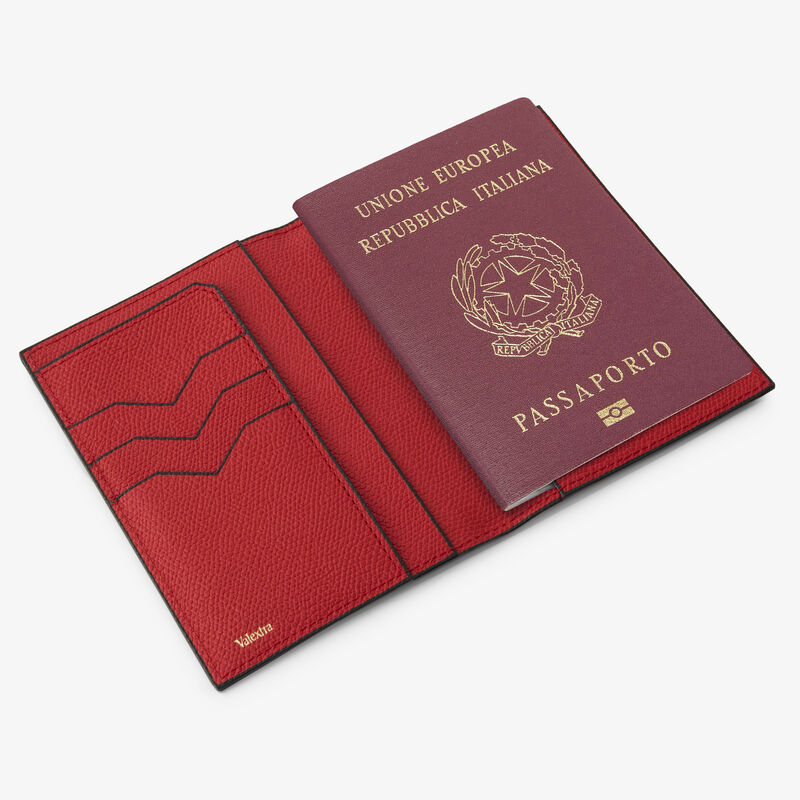 Passport Holder 3CC - Crimson Red - Millepunte calf leather - Valextra - 3