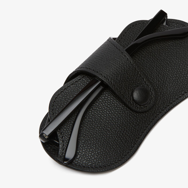 Glasses Case - Black - Millepunte calf leather - Valextra - 2