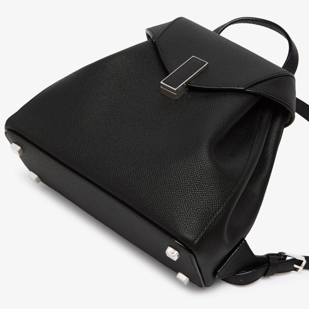 Iside Backpack Mini - Black - Vitello Millepunte Soft - Valextra - 3