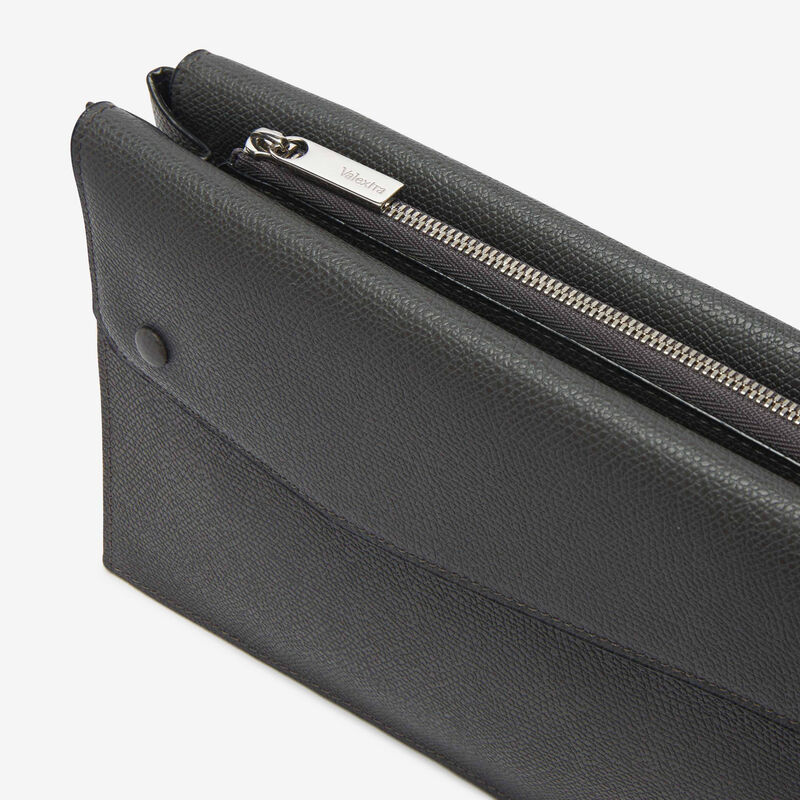 Pocket Crossbody Bag - Smokey Grey - Millepunte calf leather - Valextra - 5