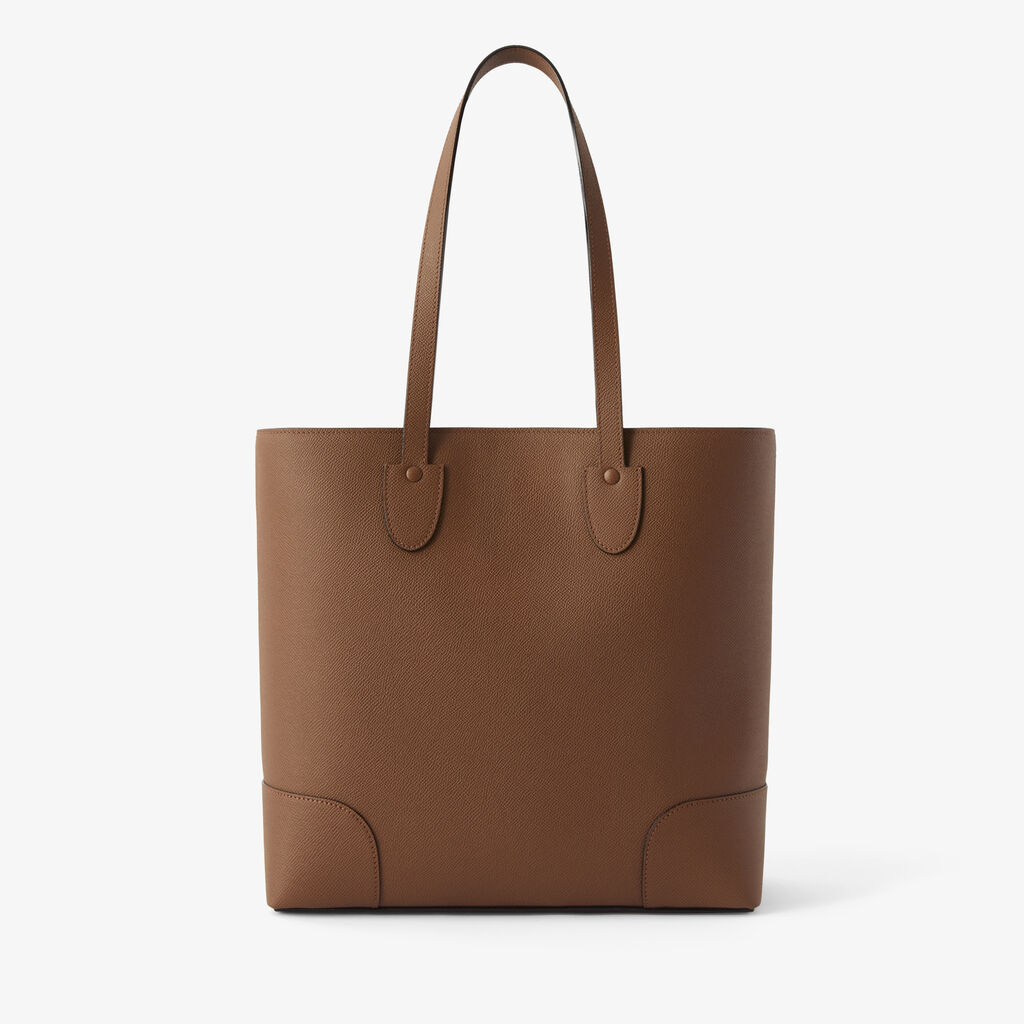 Babila Tote Mini Bag - Chocolate Brown - Vitello Millepunte Soft - Valextra - 1