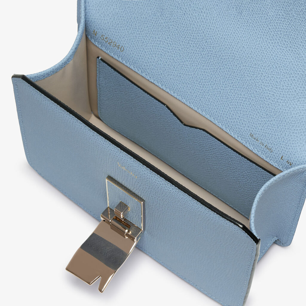 Borsa a tracolla Nolo Mini - Blu Camicia - Vitello VS - Valextra - 3