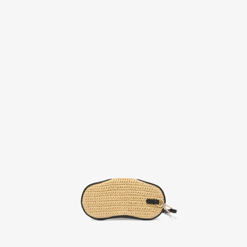 Glasses Case Raffia with Lanyard - Beige/Black - Rafia punto piccolo/Vitello VS - Valextra - 3