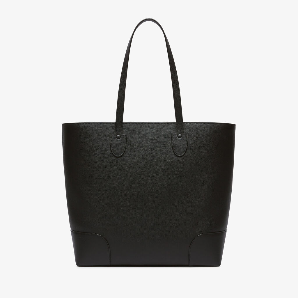 Babila Tote Medium Bag - Black - Vitello Millepunte Soft - Valextra - 1