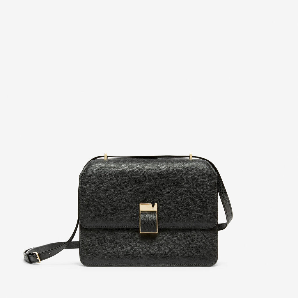 Nolo crossbody medium bag - Black - Vitello VS - Valextra - 1