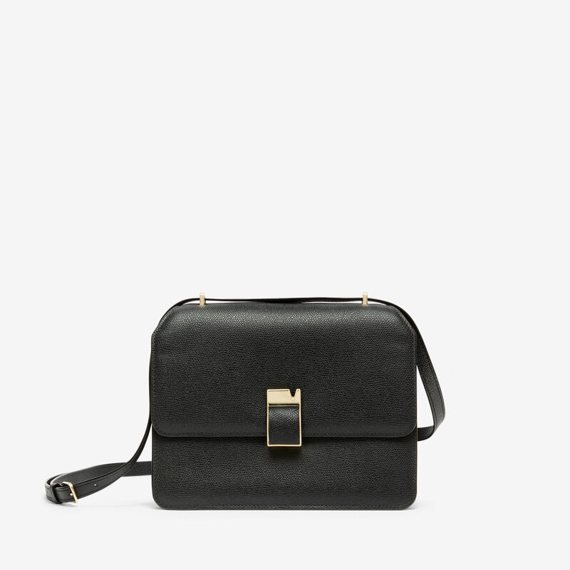 Nolo crossbody medium bag - Black - Millepunte calf leather - Valextra - 1
