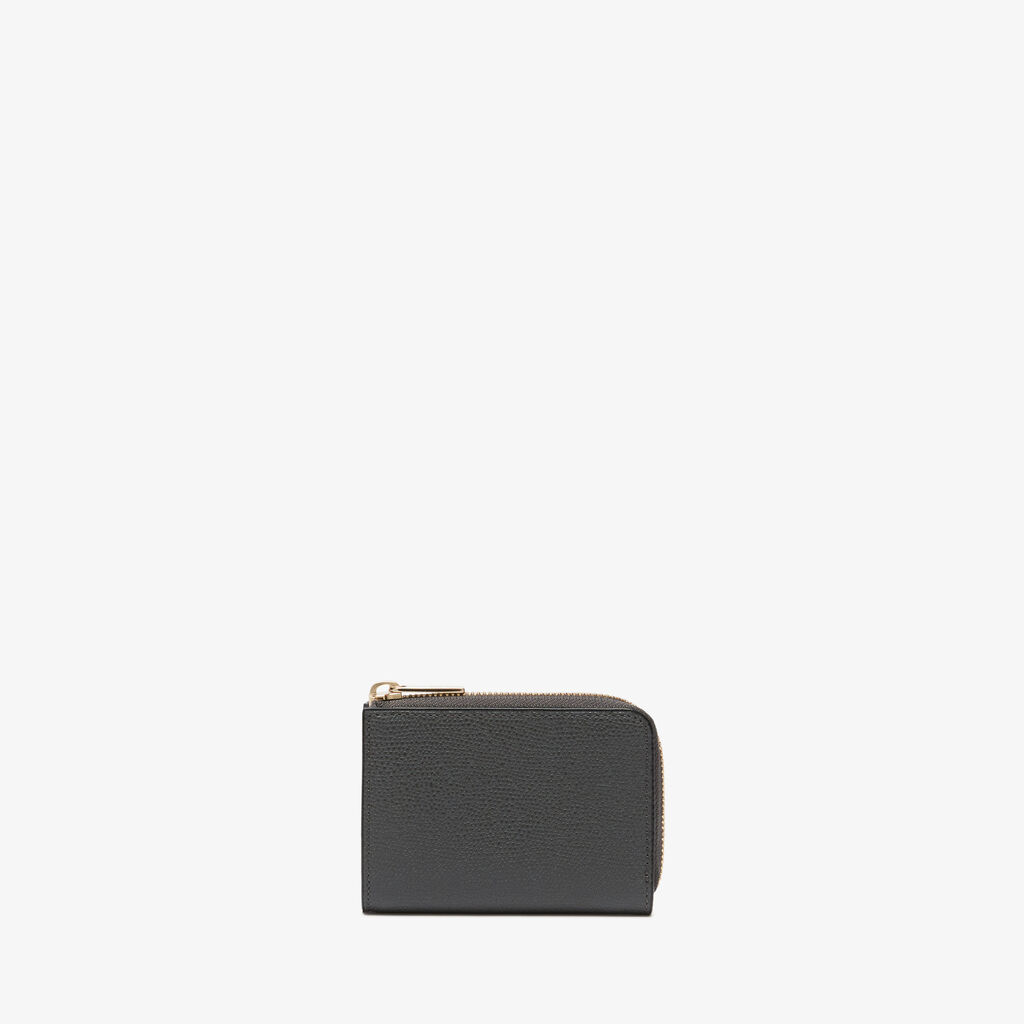Valextra Portachiavi in Pelle Grigia | Valextra Zip Around