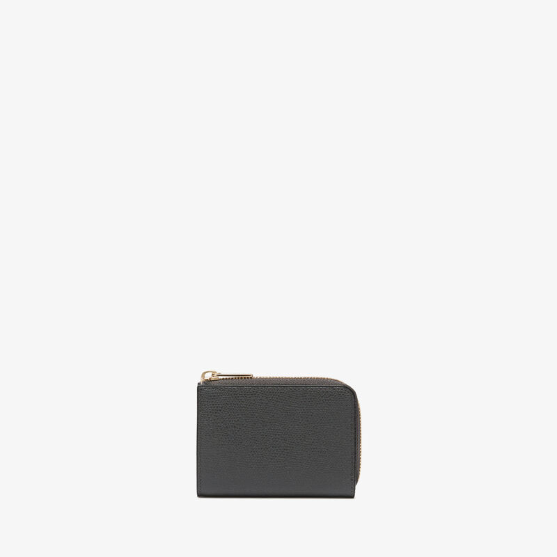 Key Holder Zip Around - Smokey Grey - Millepunte calf leather - Valextra - 1