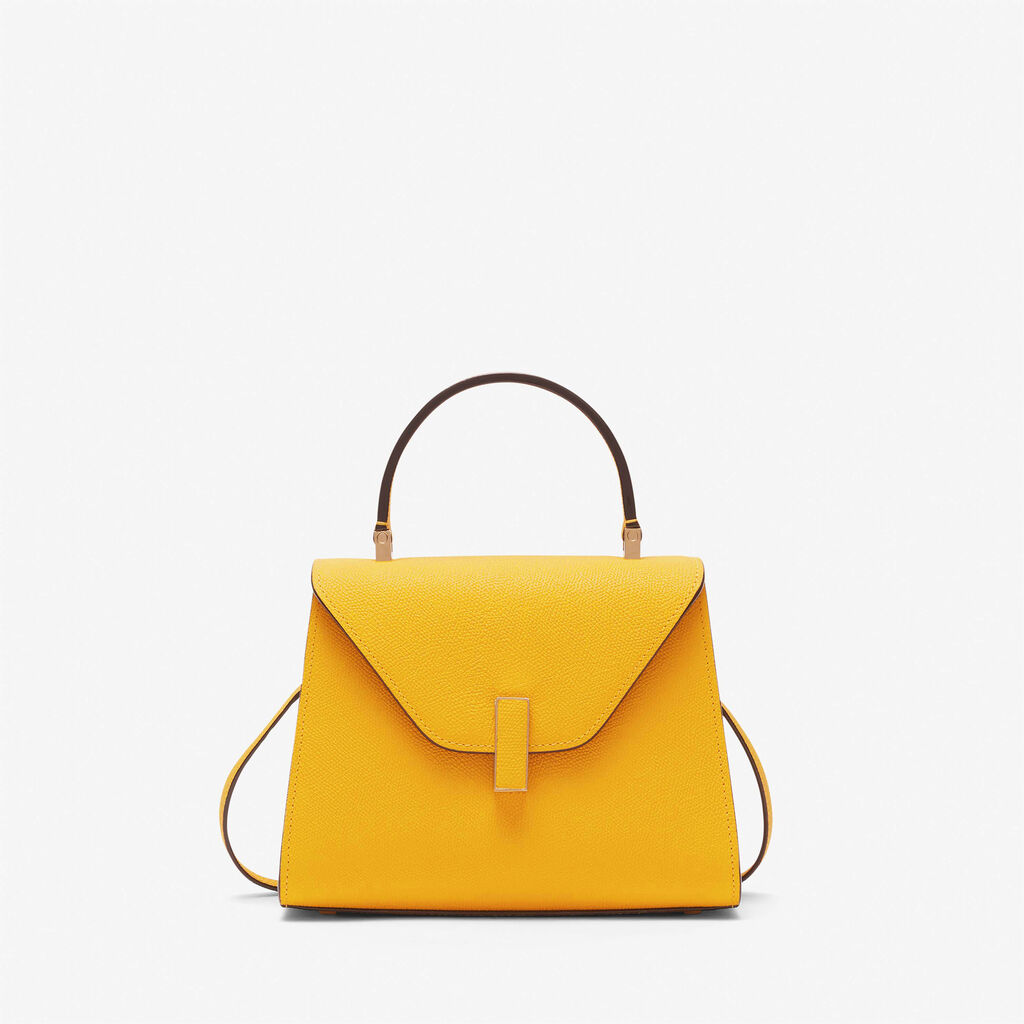 Valextra Borsa a mano in Pelle Gialla con tracolla | Valextra Iside