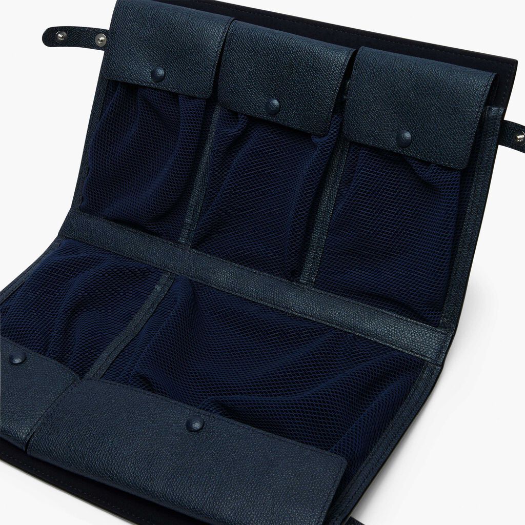 Folding Cable Organizer - Dark Blue - Vitello VS - Valextra - 3