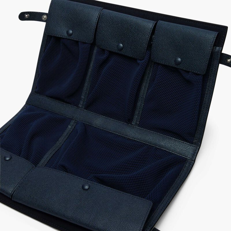 Folding Cable Organizer - Dark Blue - Millepunte calf leather - Valextra - 3